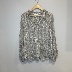 H&M Silver Black Gray Blouse